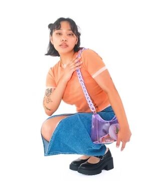 Day Trip Purple Clear Crossbody Purse Stadium Approved Travel Concerts